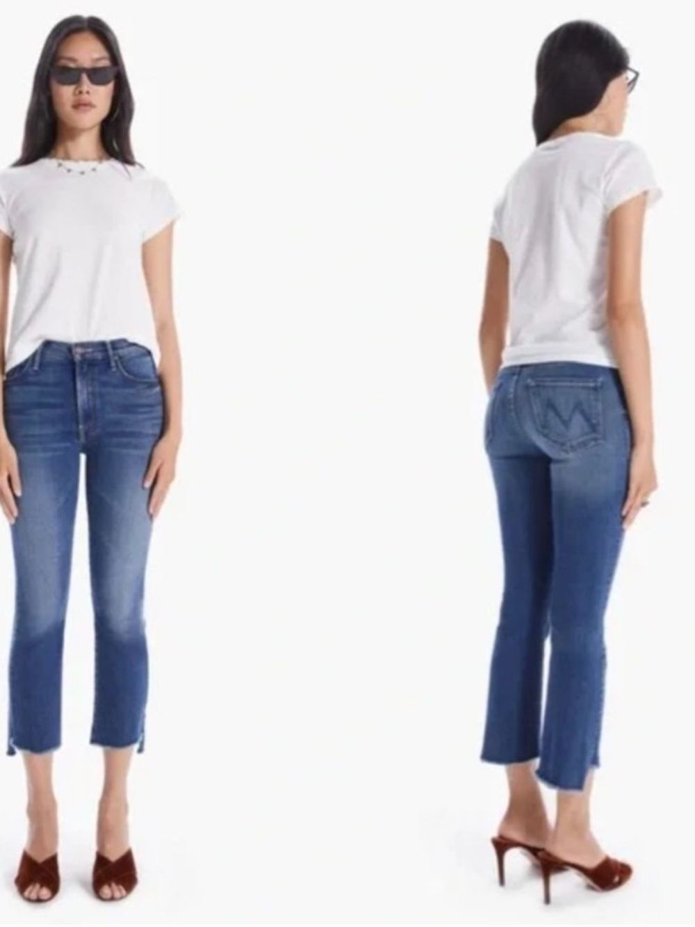 MOTHER THE INSIDER CROP STEP FRAY Sweet And Sassy Size 28